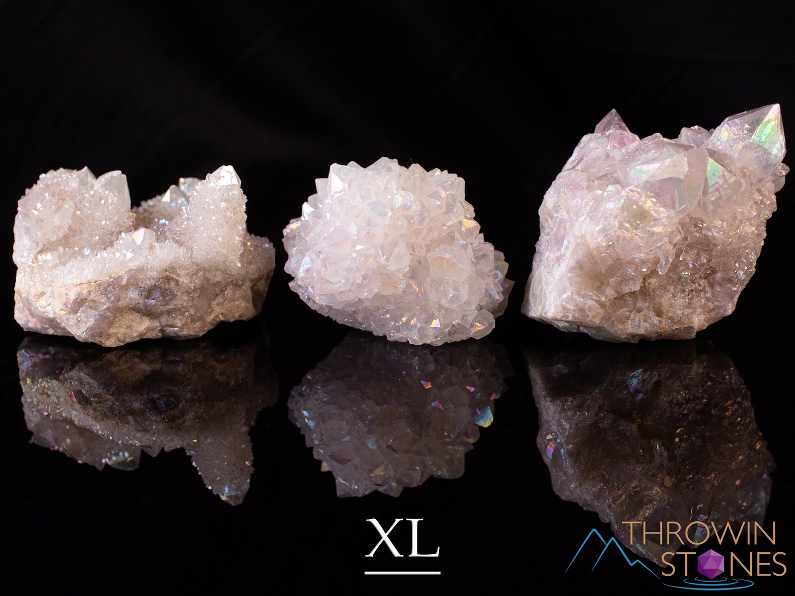 White ANGEL AURA QUARTZ Crystal Cluster – Rainbow Spirit Quartz Decor, E2007