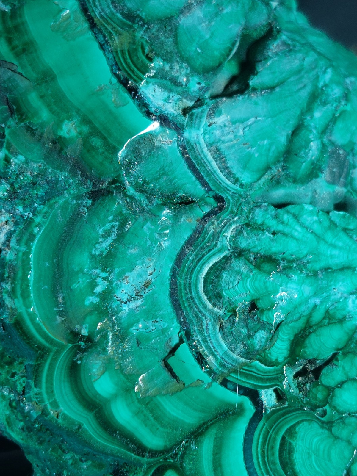 Stunning Malachite & Azurite Slab 142.5g 10.8cm w/ Stand – Gorgeous Banding