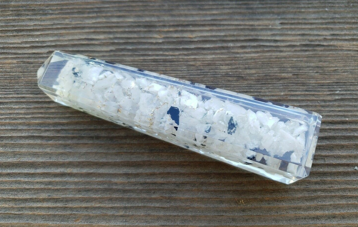 ORGONE RAINBOW MOONSTONE TOWER GEMSTONE ORGONITE (ONE)