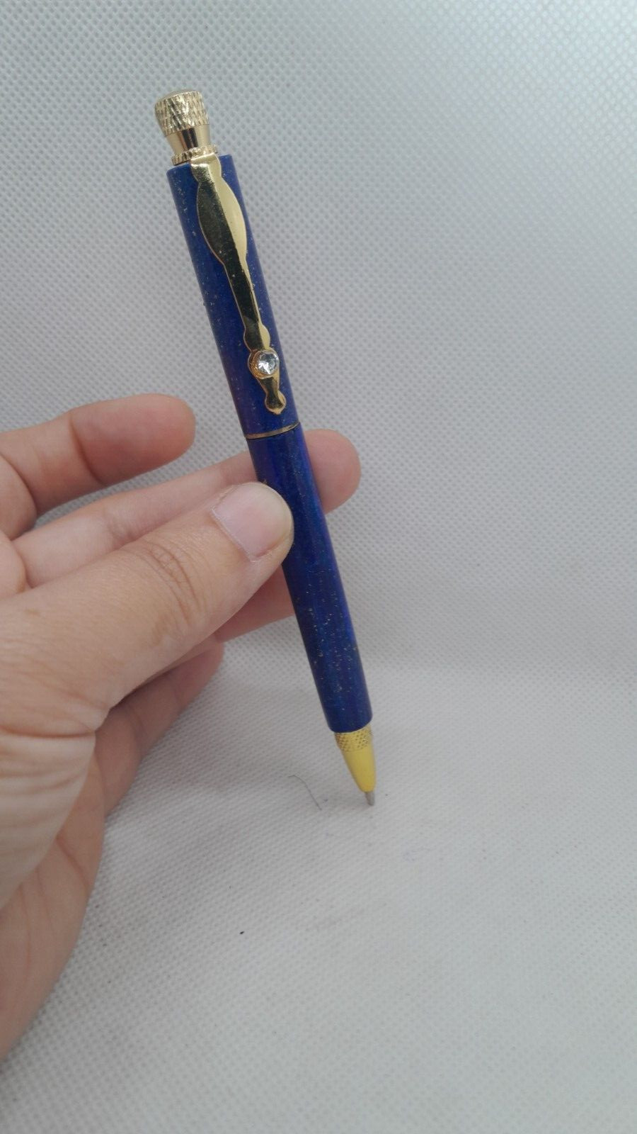25g Natural Stone Lapis Lazuli Ballpoint Blue Ink Pen Premium Quality Handmade