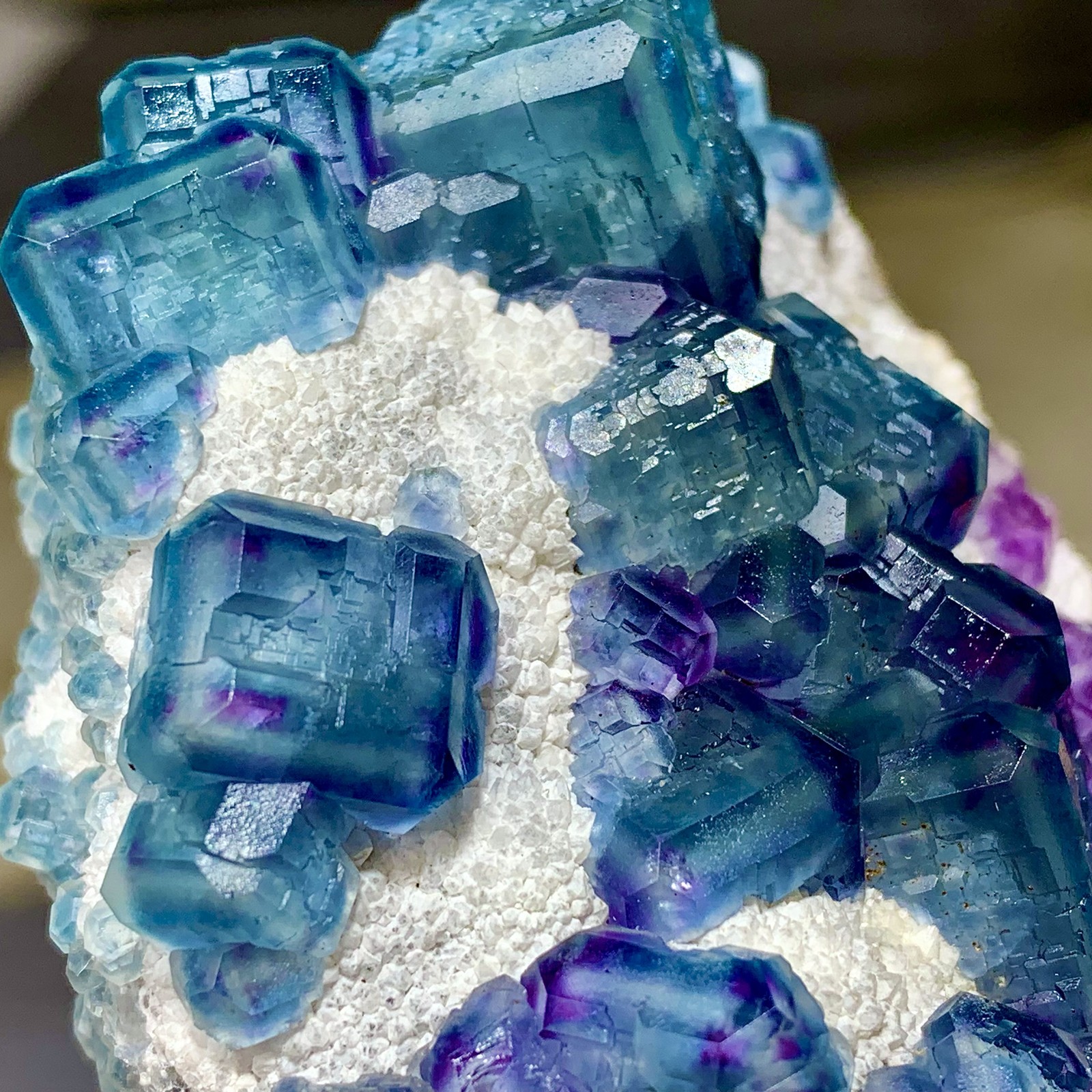 420G Natural Fluorite Green-purple dual color crystal mineral Specimen,Zhejiang