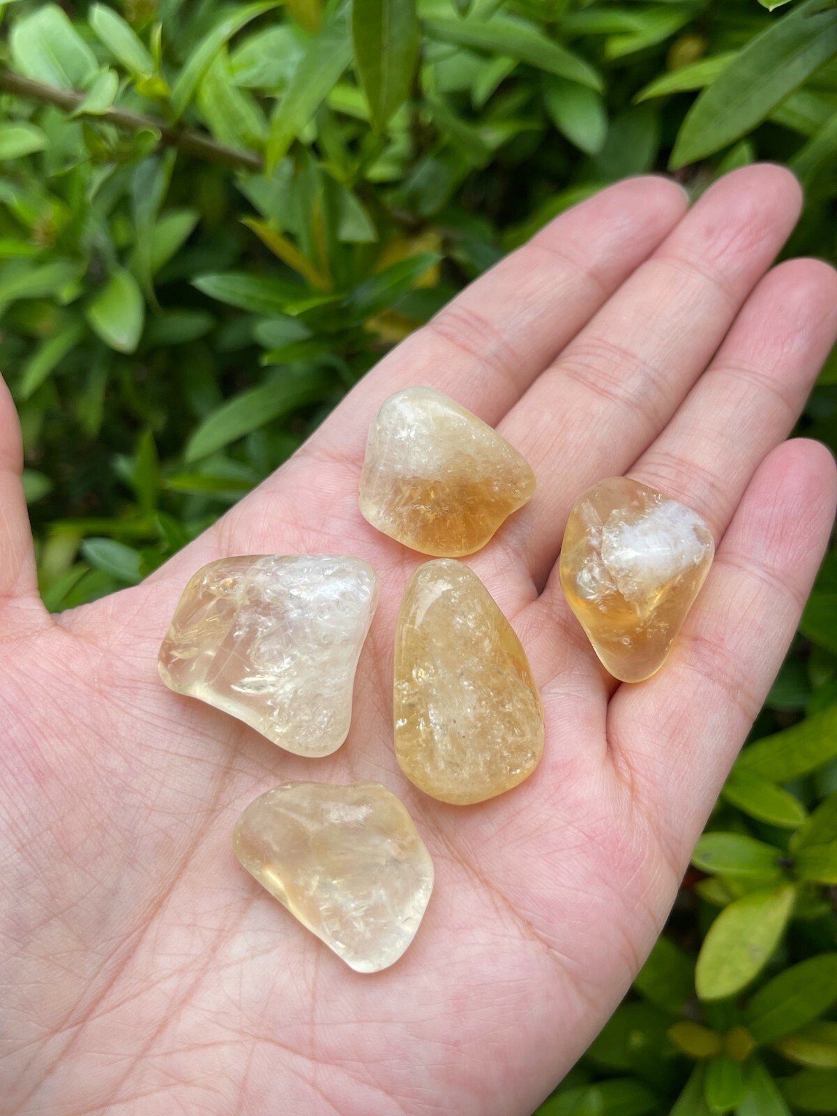 Grade A++ Citrine Tumbled Stone, 0.7″-0.85″ Tumbled Heated Citrine,Pick How Many