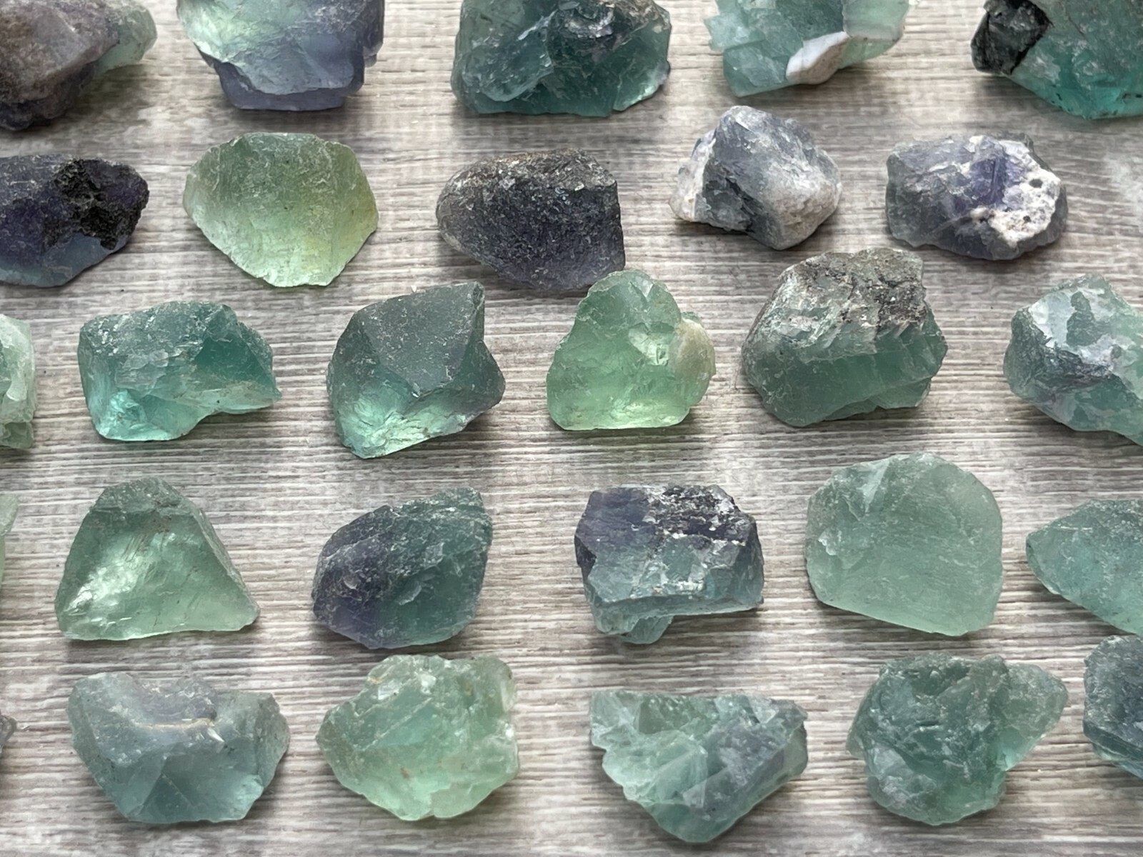 1/2 Lb Rough Large Fluorite Gemstone – Raw Natural Crystals for Cabbing, Wicca