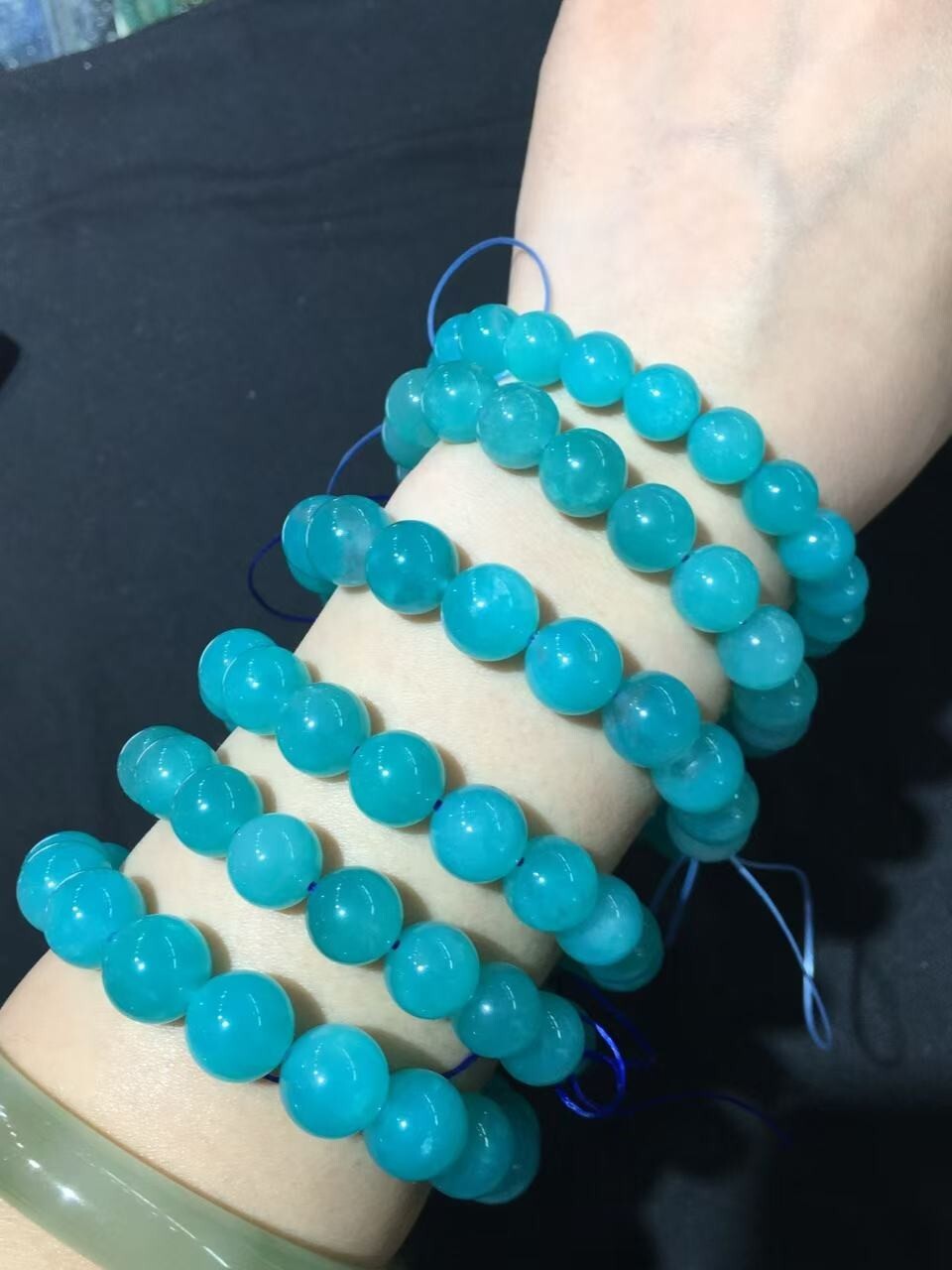 10mm Natural Amazonite Bead Bracelet Reiki Crystal Quartz Healing Decorate 1pc