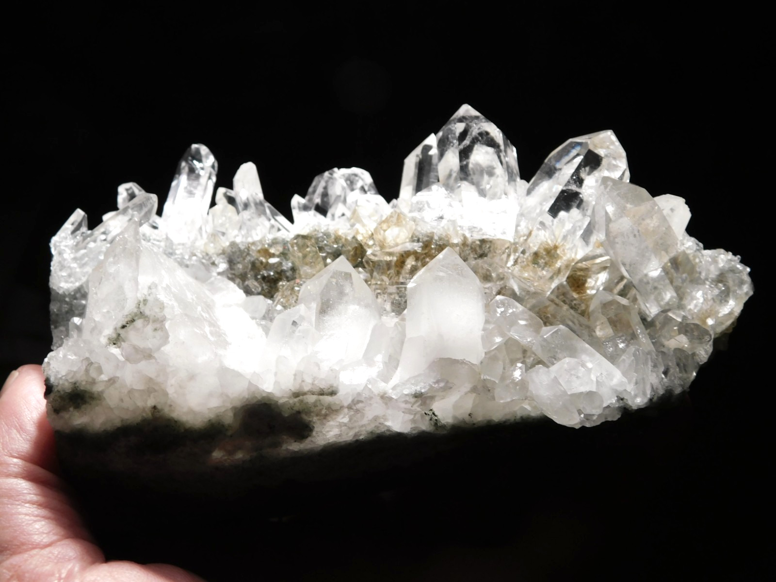 wOw Larger Very! Translucent AAA HIMALAYAN Quartz Crystal Cluster 808gr