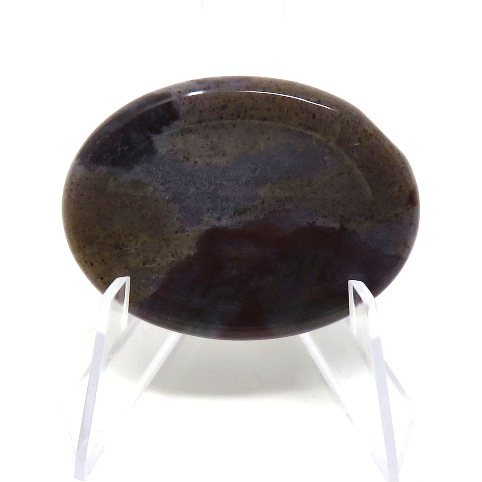 Indian Agate Worry Stone #105- 40mmX30mm or 1.5″x 1″ – 6mm Thick – Pocket Stone