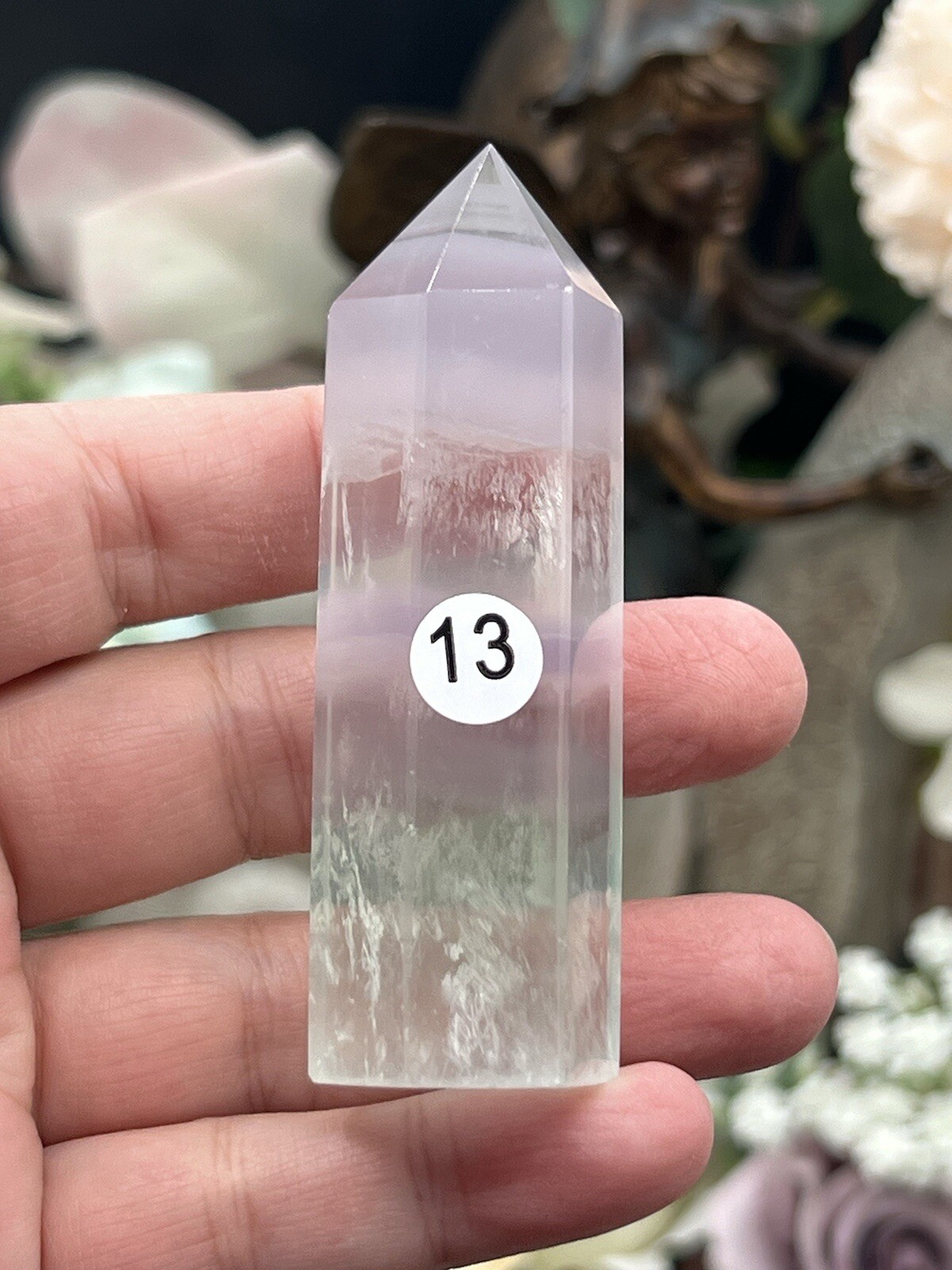 Natural Lavender Fluorite Points Beautiful Free ship & Gift