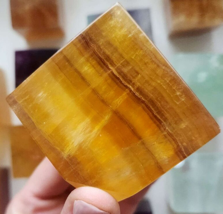 Fluorite Cube Crystal Chakra Gemstone Reiki