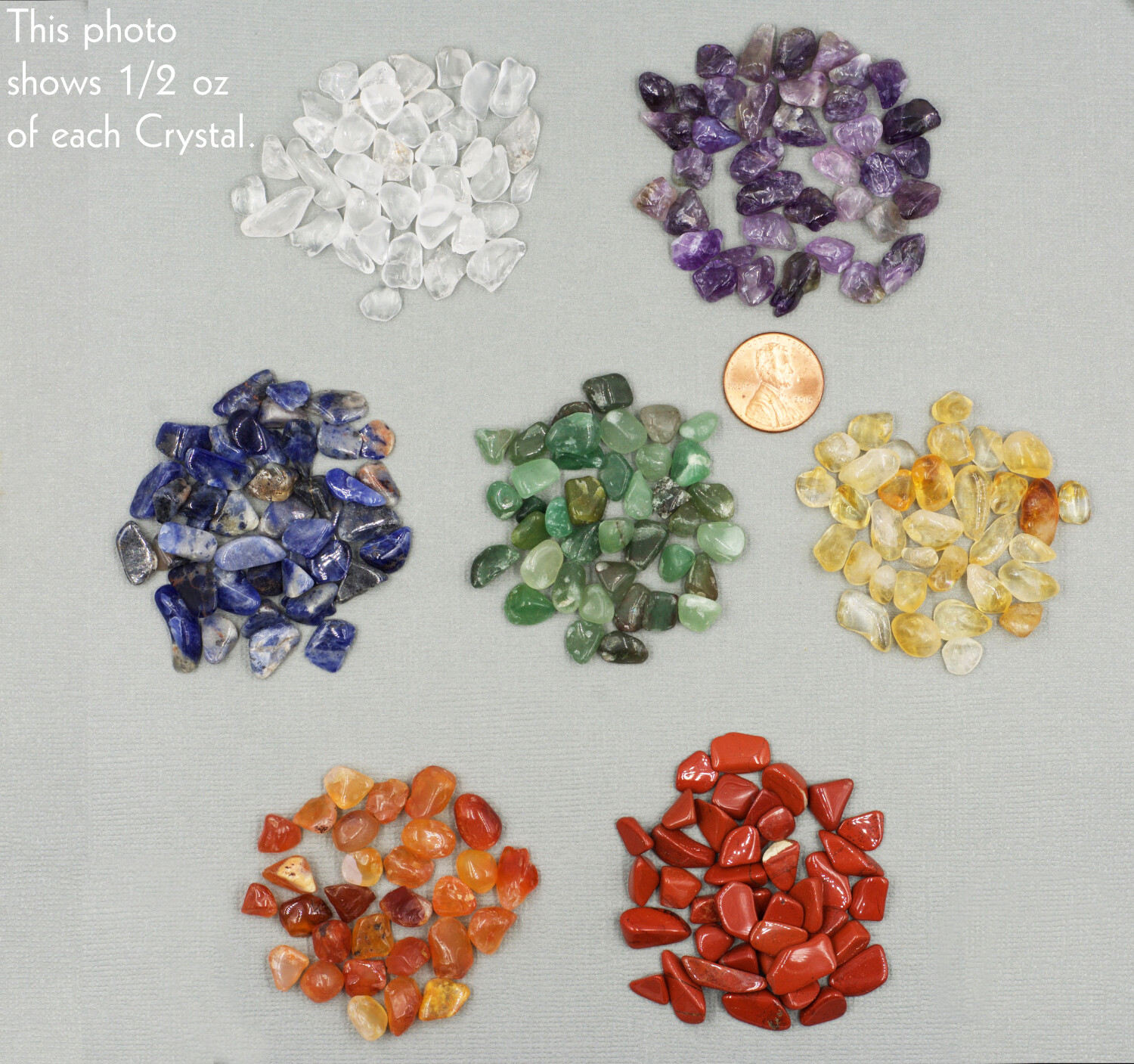 7 Stone Chakra Mini Crystal Set – Tiny stones for Orgonite and EO Roller bottles