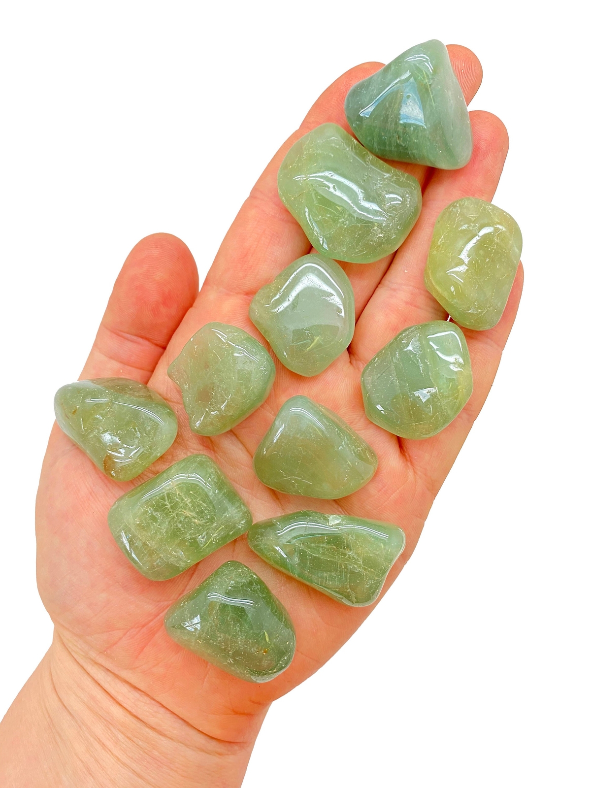 Green Aquamarine Tumbled Stone – Polished Natural Aquamarine from Mozambique