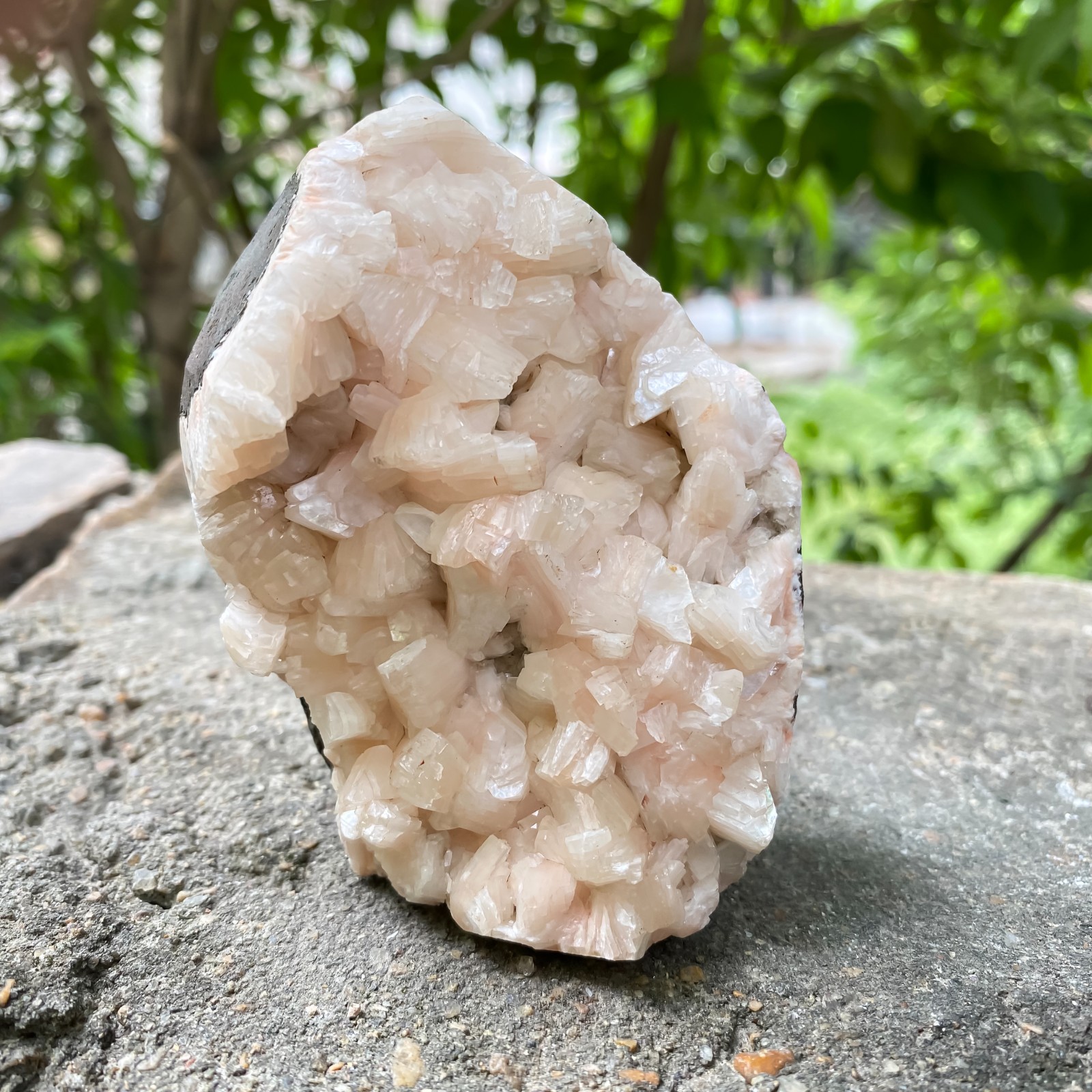 Natural Apophyllite Stilbite Minerals Meditation Specimen 0.7lbs from India