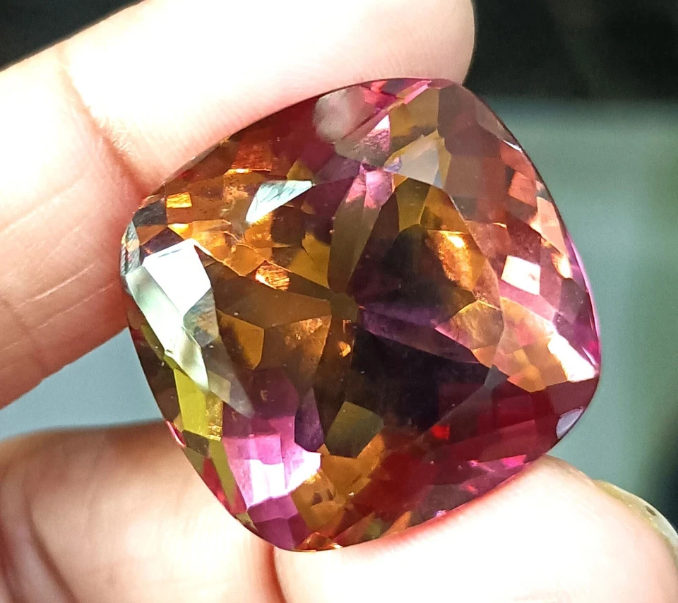 NATURAL Zultanite 7 Multi Color Change Loose Certified GEMSTONE Cushion 10 Ct+