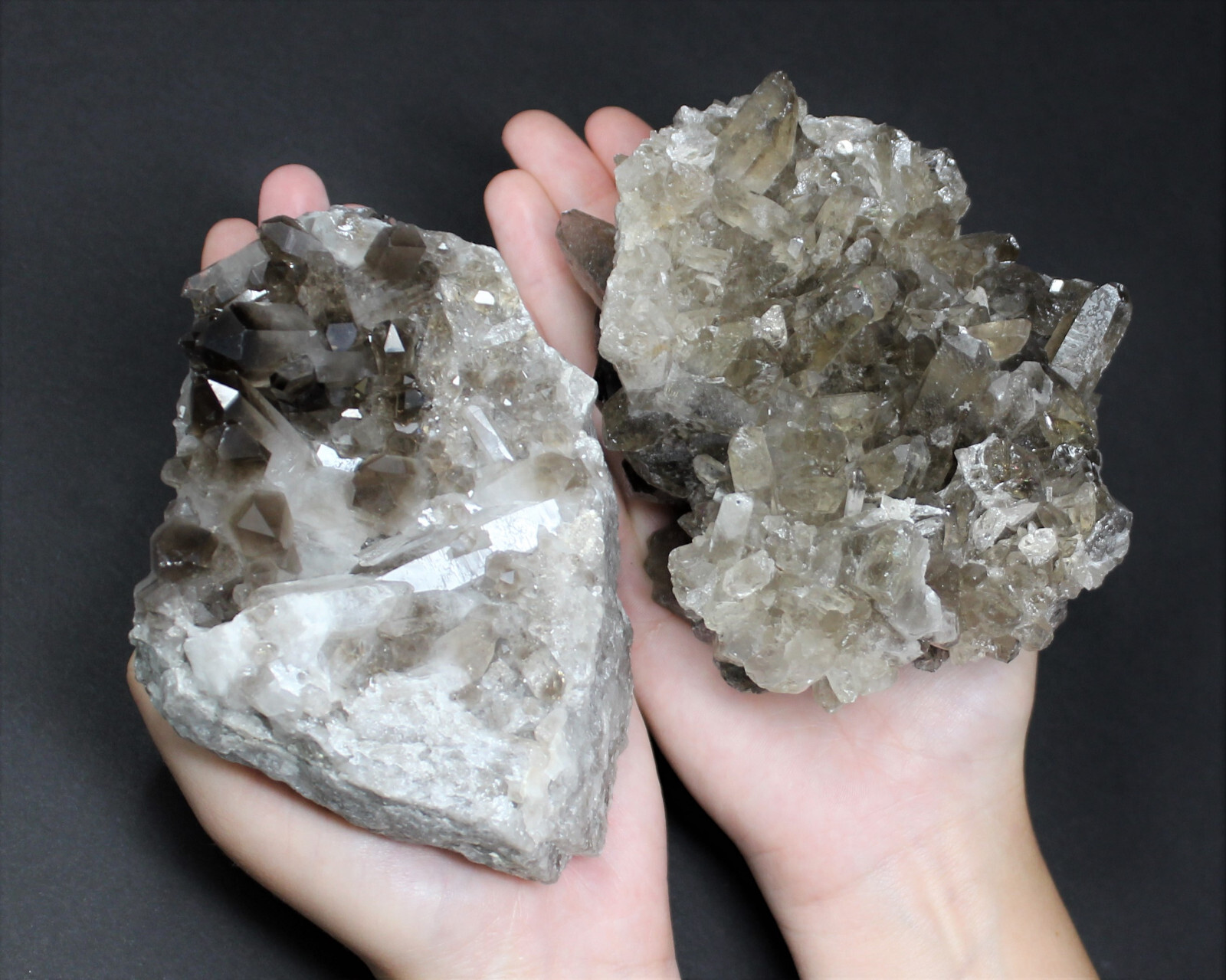 LARGE Clearance Smoky Quartz Crystal Clusters – Natural ‘B’ Grade Cluster Druze