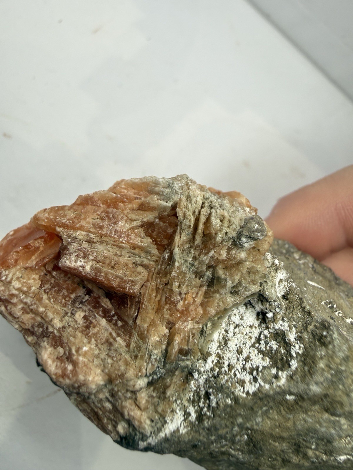 Natural Orange Celestite Crystals Mineral Specimen Canada 206g