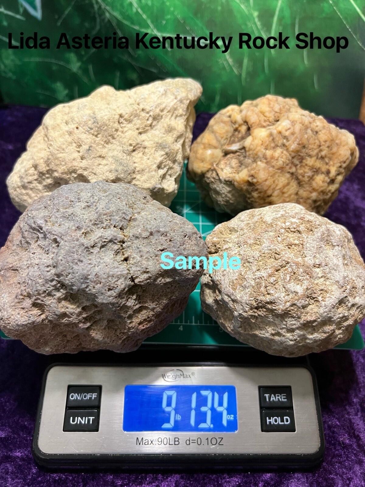 4 Unopened Geodes Large Uncut Semi to Solid Quartz Crystals Agate 9-10Lb Lot