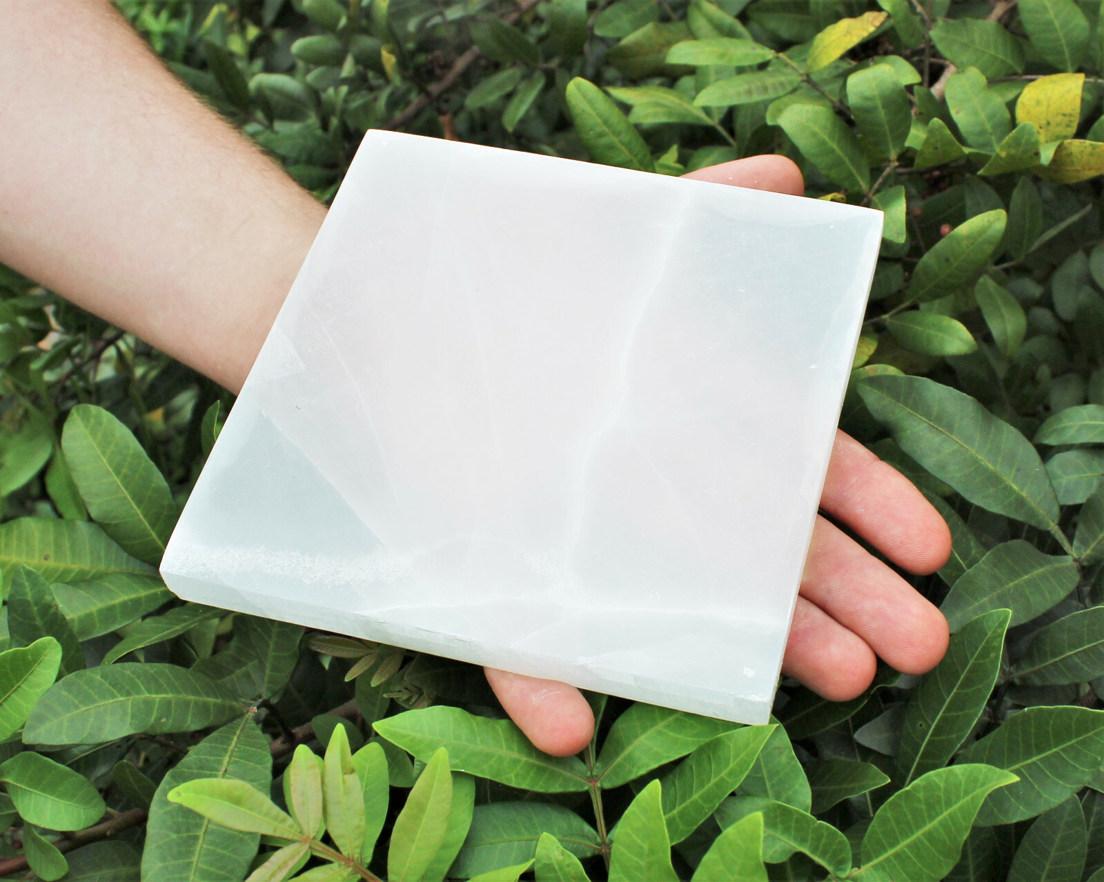 Polished Selenite Charging Plate: Choose 3″, 4″ or 6″ Square Crystal Plate