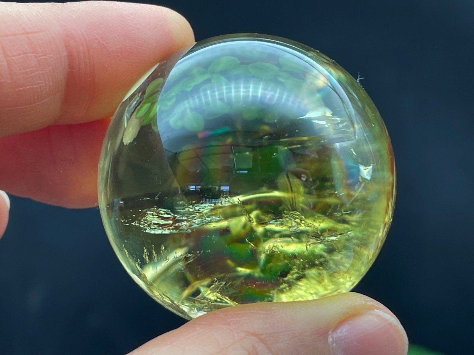 Rainbow Citrine Shpere Ball Housewarming Gift Home Decor E052027