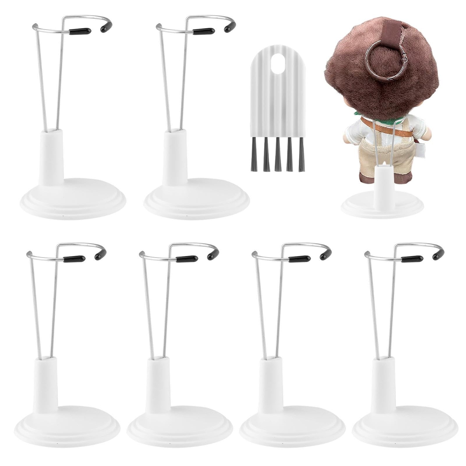 Giyochie 6 pcs Doll Stand Adjustable Action Figure Display Holder Support for…