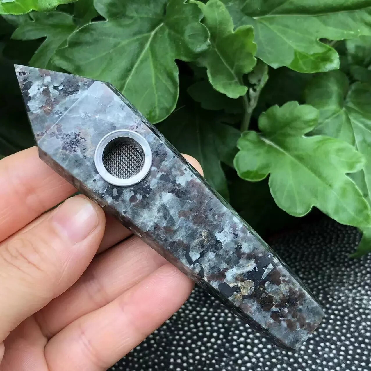 1pc Natural Yooperite Smoking Pipe Quartz Crystal Point Obelisk Wand Reiki gift