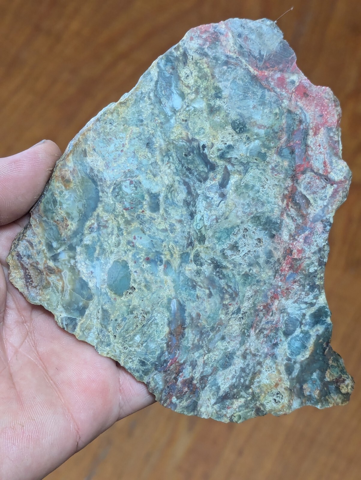 Large Natural Plasma Agate Crystal Slab Bloodstone Jasper