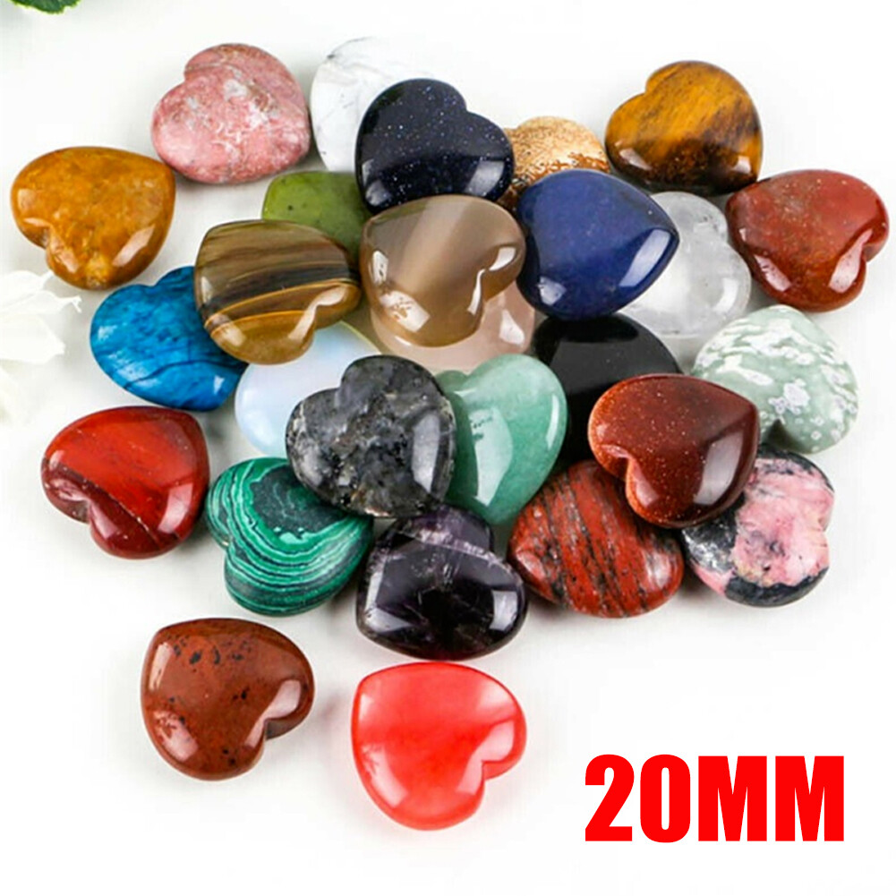 Crystal Hearts Natural Quartz Healing Gem Mini Crystal Heart stones Wholesale