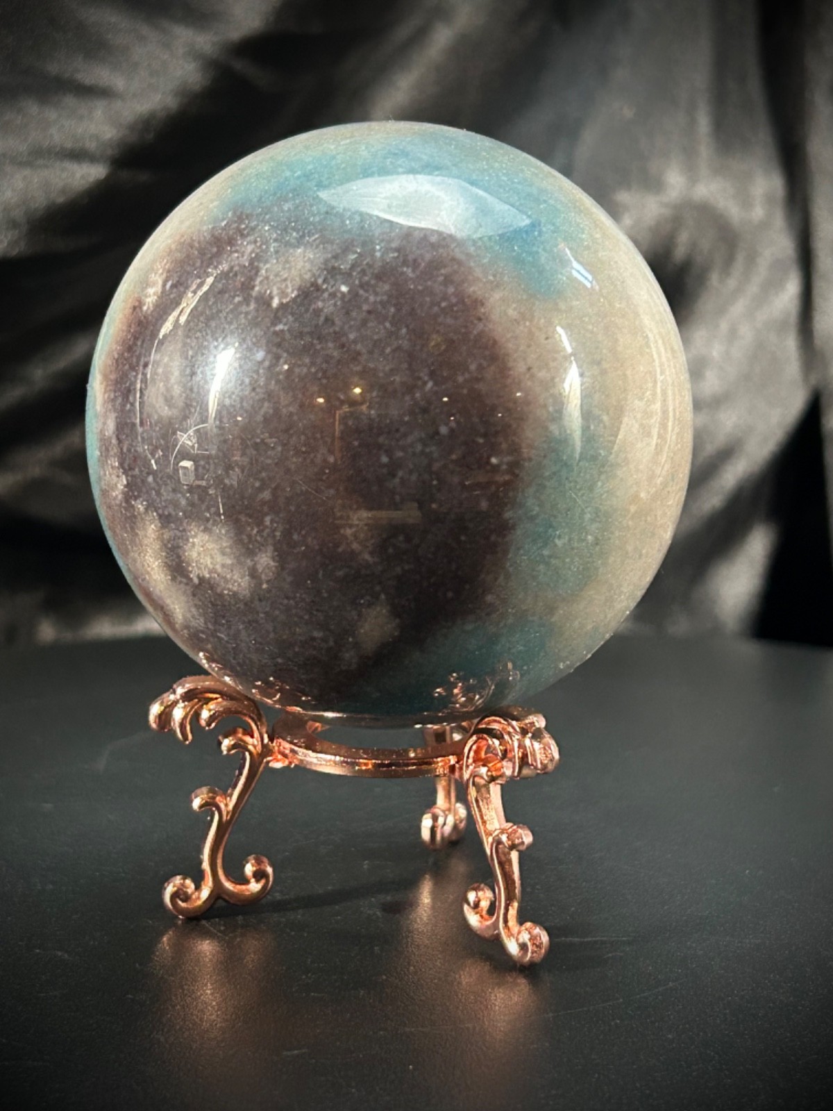 2.82″ Trolleite Sphere With Metal Stand 1lb 2.7oz (529 grams)