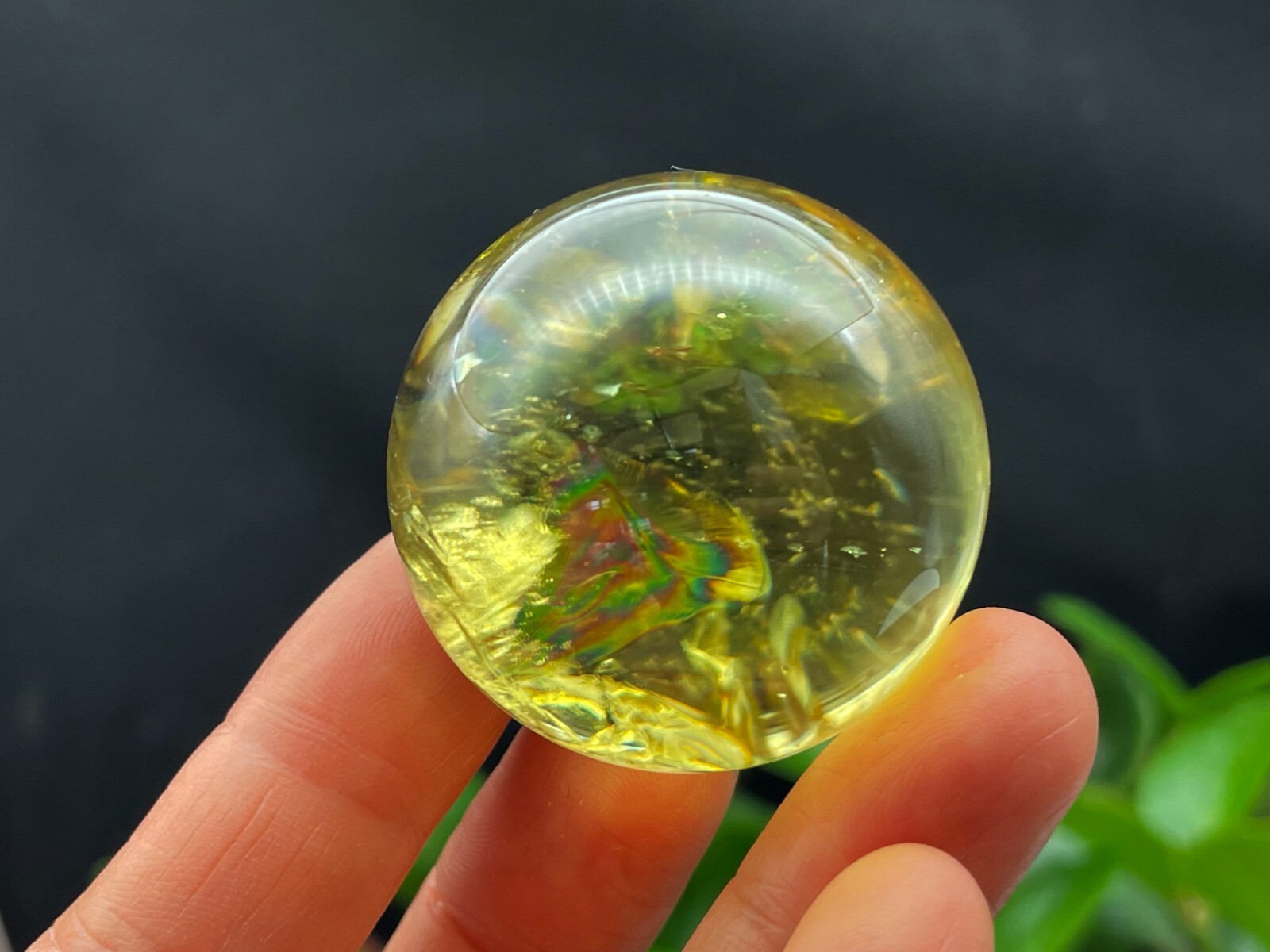 Rainbow Citrine Shpere Ball Housewarming Gift Home Decor E052027