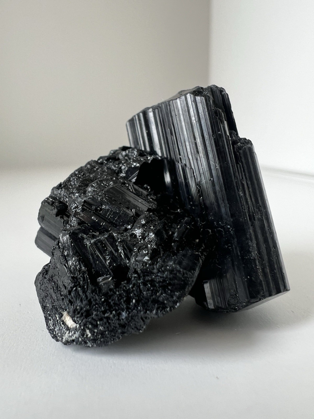 33g – Raw Black Tourmaline | Cross Cluster | Mozambique