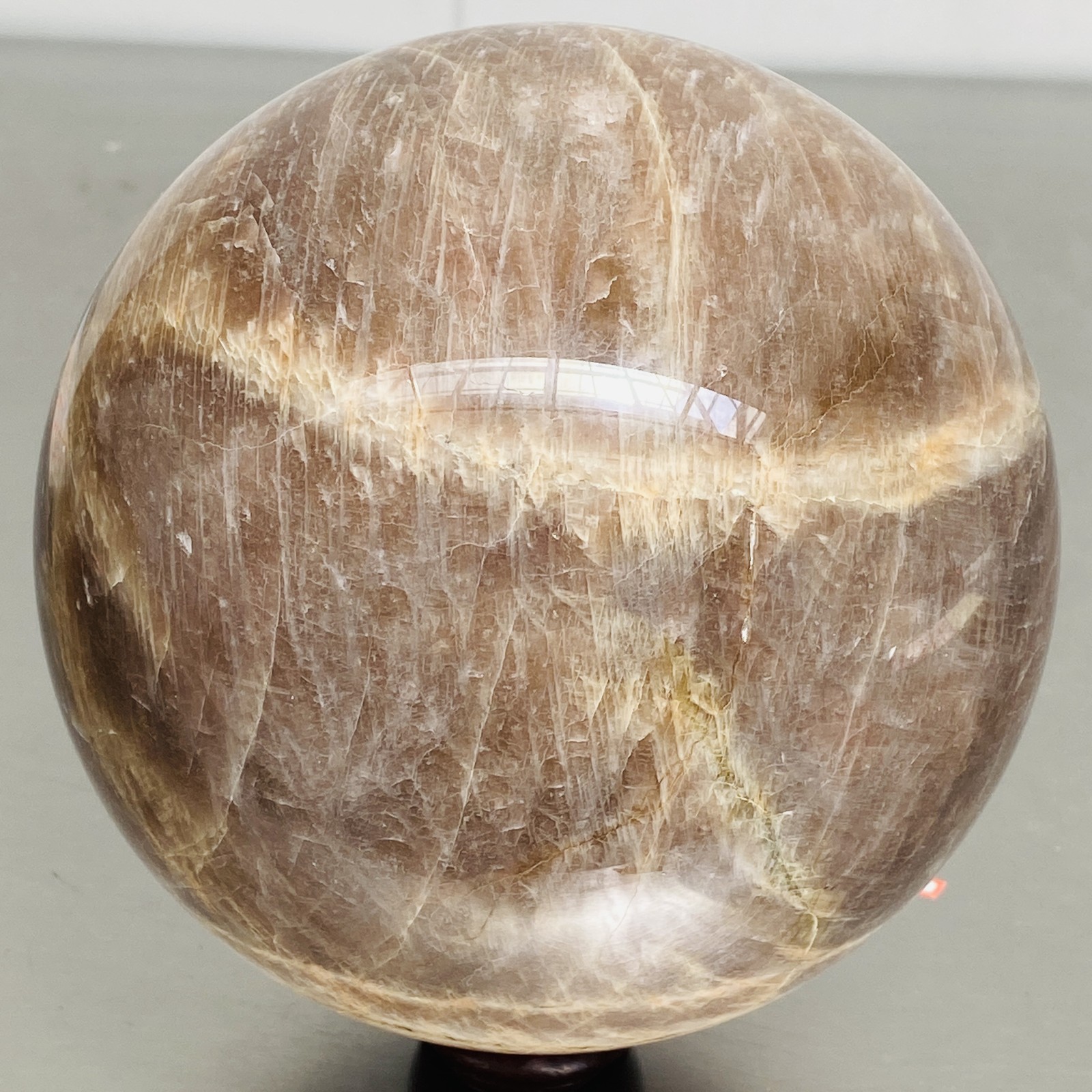 Natural Gray moonstone sphere quartz Crystal ball Healing 3240G (7.14LB)