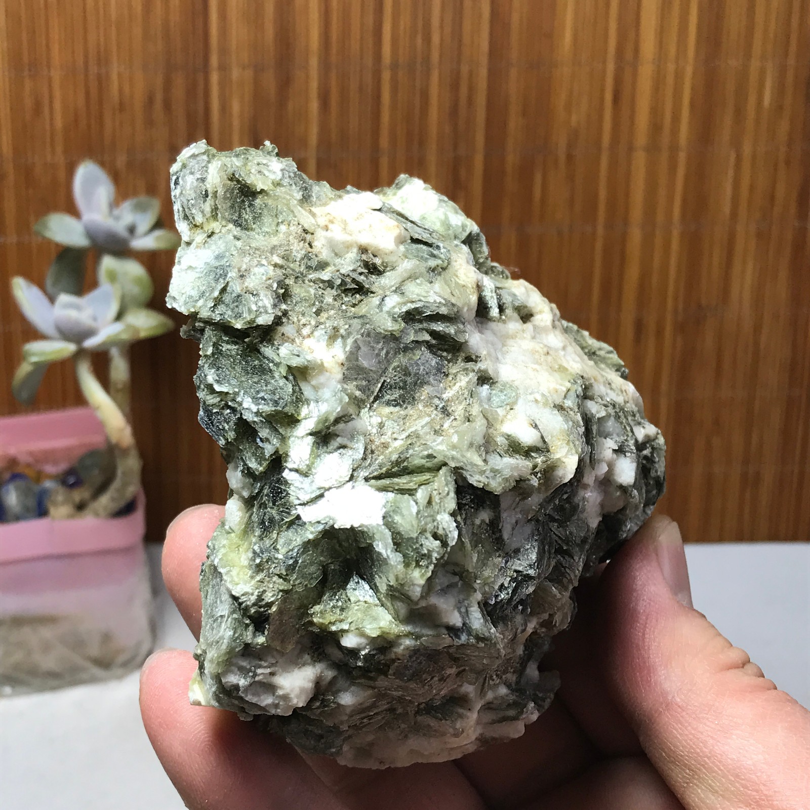 Natural Yellow mica lepidolite crystal specimen spiritual restoration 387g A6381