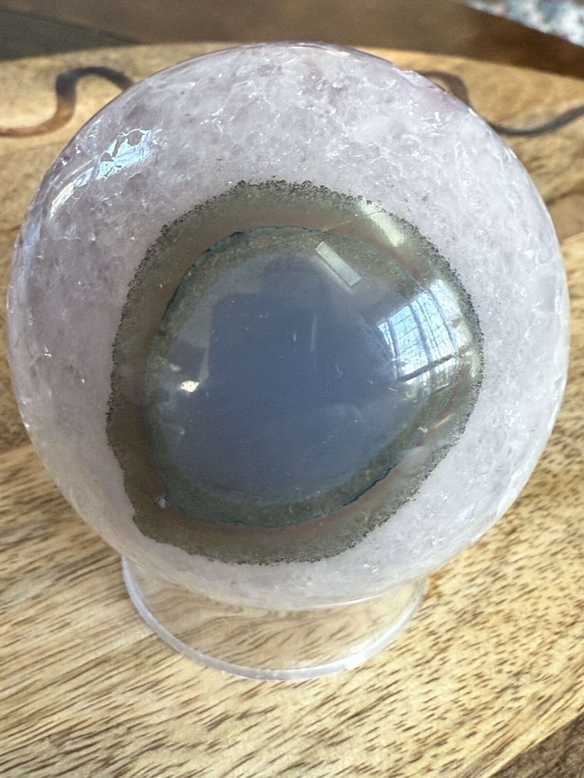 68mm Lavender Purple Amethyst Geode Druzy Sphere Orb 14.3oz Full-Quartz Geode