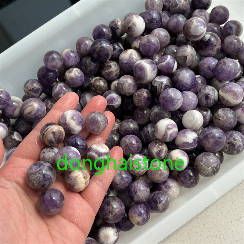 5pcs Natural Dreamy Amethyst Sphere Quartz Crystal Ball Reiki Healing 17mm+