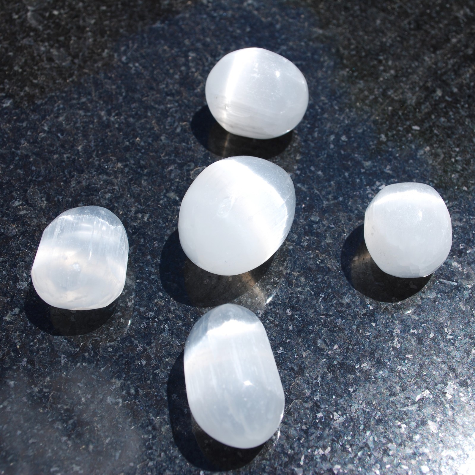 [5] ” SELENITE POLISHED SUNDROPS™ Healing Crystals Reiki POWER – ZENERGY GEMS™