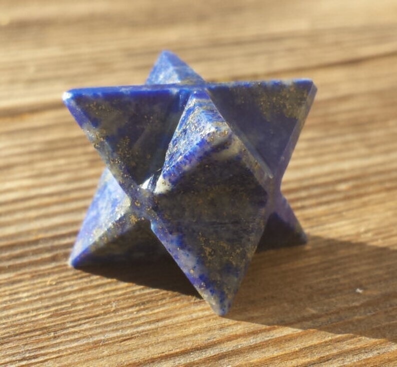 NATURAL LAPIS LAZULI GEMSTONE MERKABA STAR (ONE) – BUY IT NOW