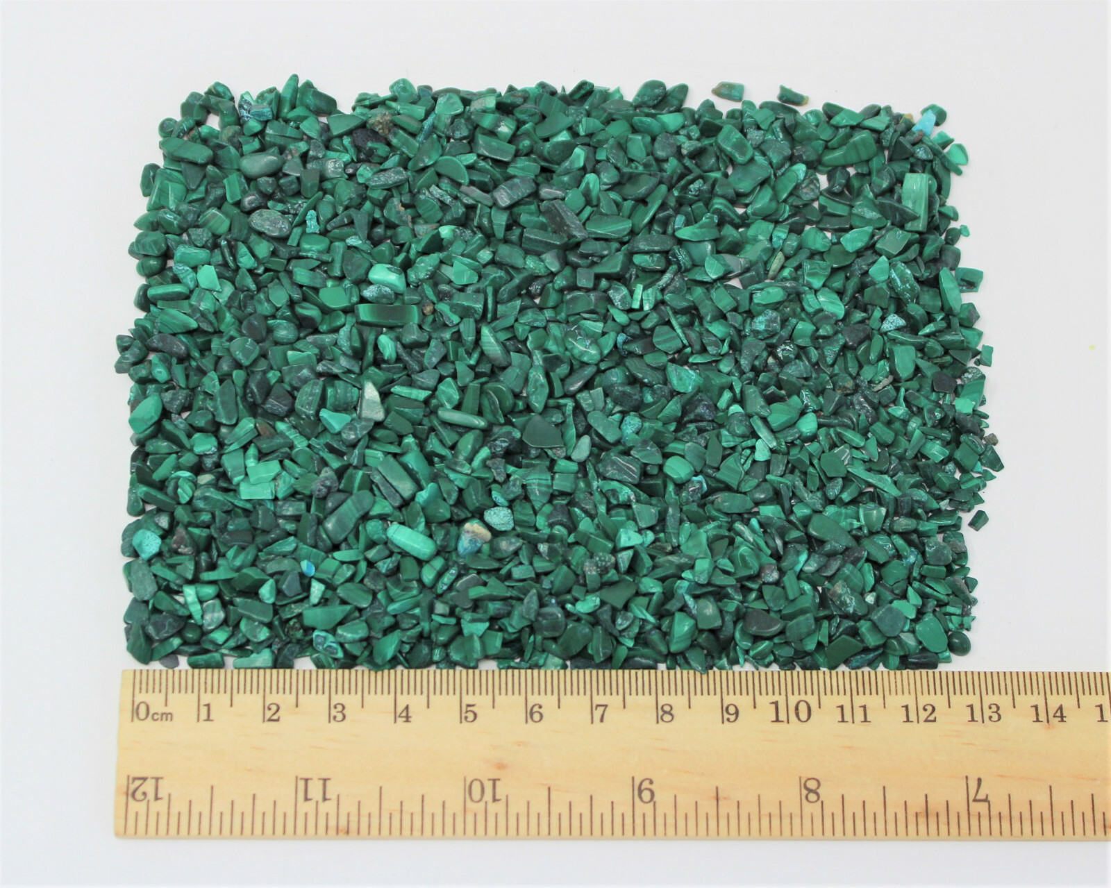 Malachite Semi Tumbled Gemstone Mini Chips 3-6 mm, ‘A’ Grade Wholesale Bulk Lot