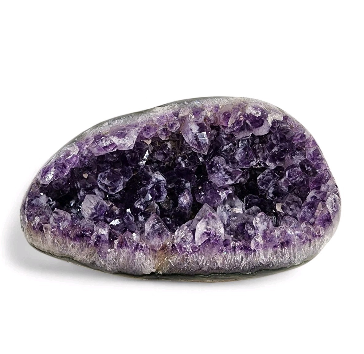 Amethyst Polished Edge Geode A-Grade Brazil 1lb 14.7oz.