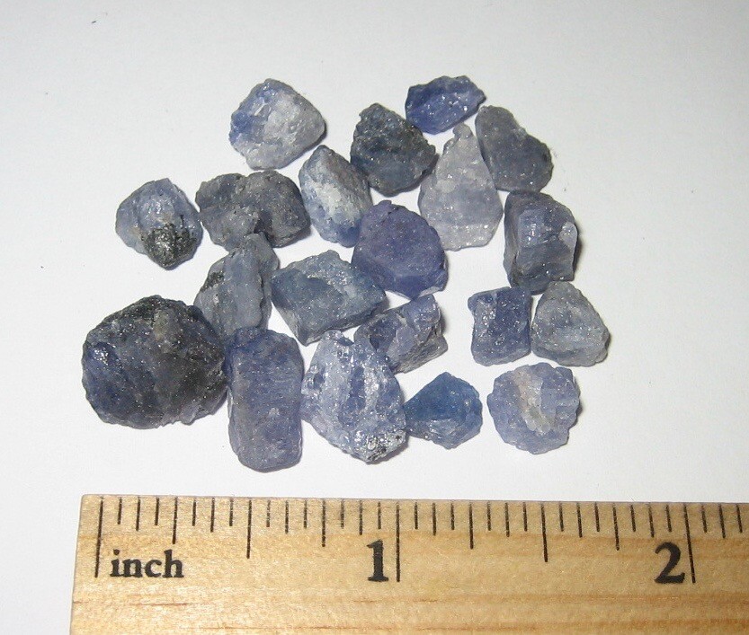 20 BEAUTIFUL TINY .25″-.5″ TANZANITE CRYSTAL MINERALS FROM TANZANIA 15.3grams *2