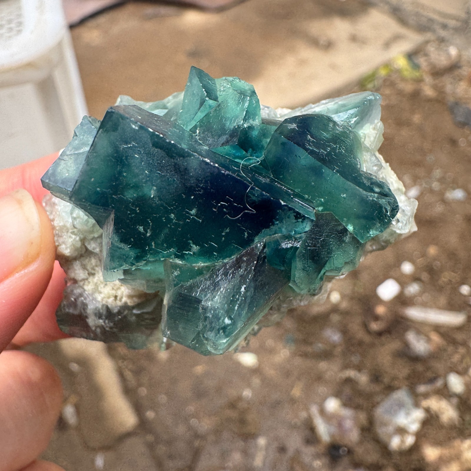 70G Natural cubic green fluorite crystal cluster rough mineral specimen Healing