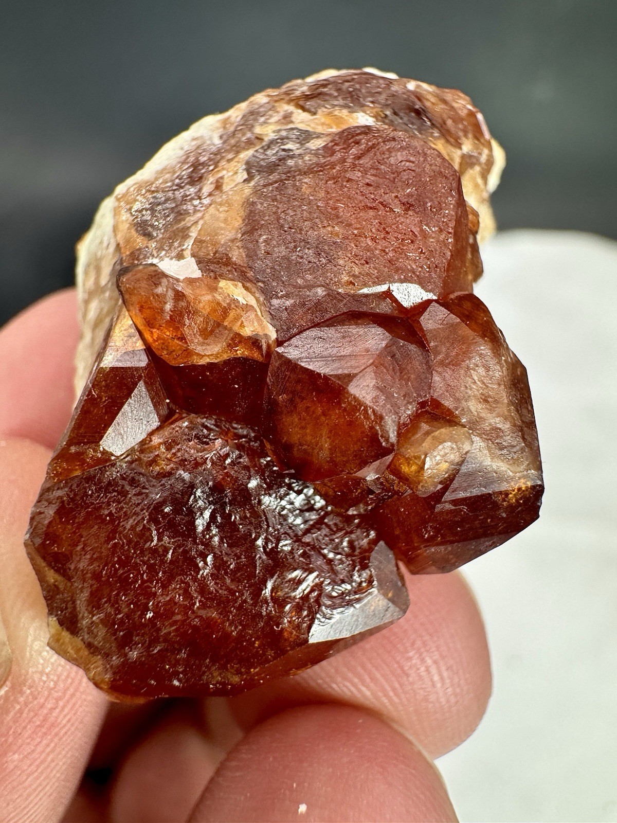 Natural Spessartine Orange Garnet Crystal Cluster Minerals Specimen 140 Carats.