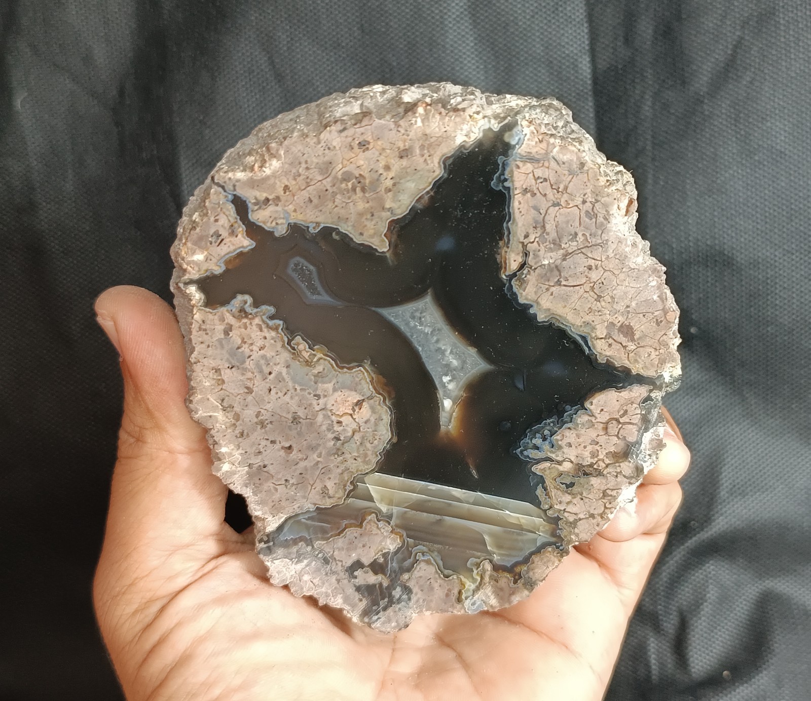 1290g/2.84 lb turkish thunderegg agate stone rough, customs duty included