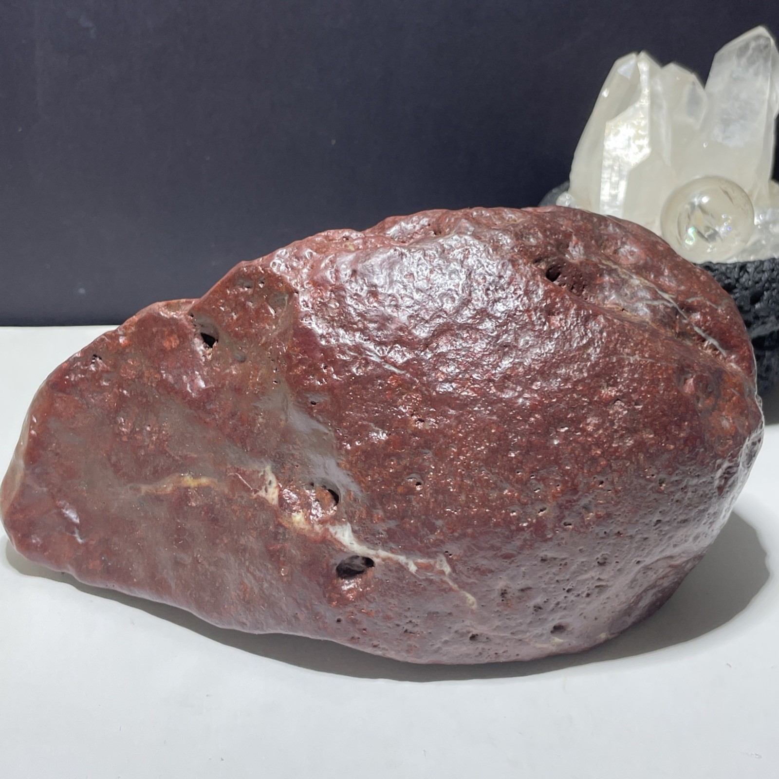 1566g Natural Iddingsite meteorite specimen raw stone from China a2217