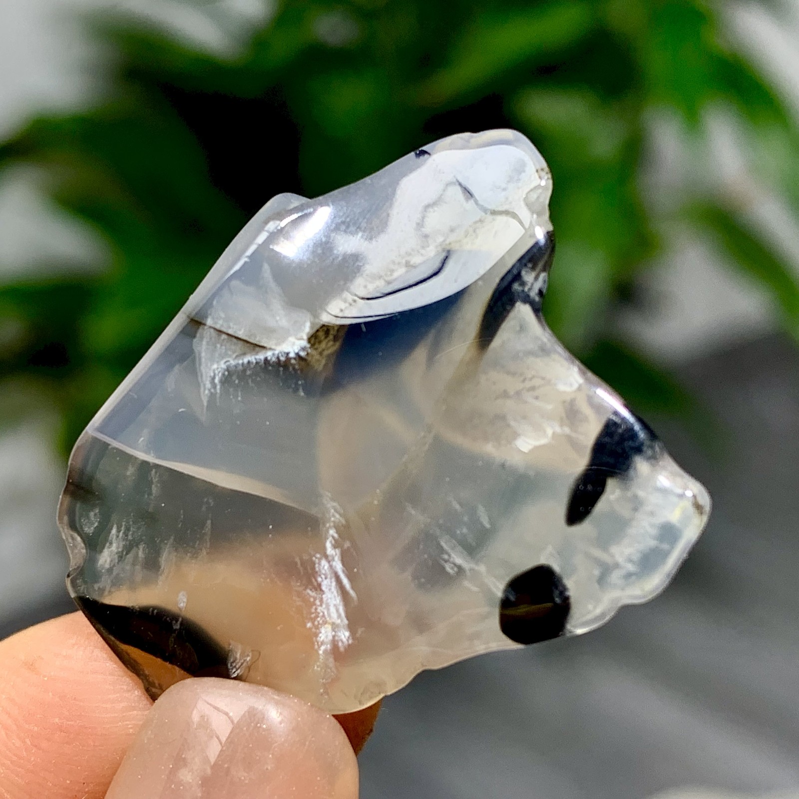 5G Natural volcanic rock agate slice quartz crystal polishing