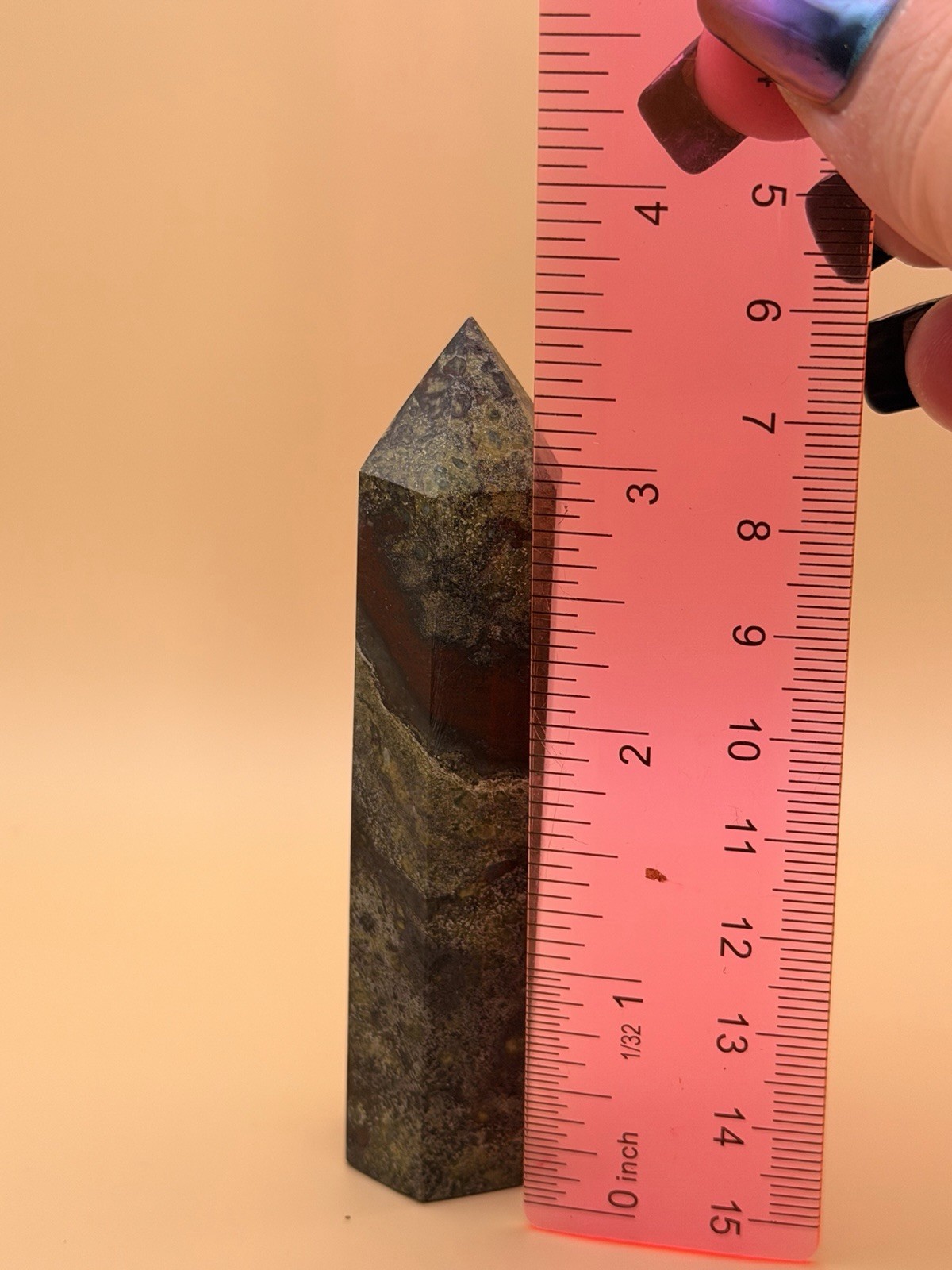 Dragon Blood Jasper Natural Gemstone Crystal Tower Point Reiki Healing