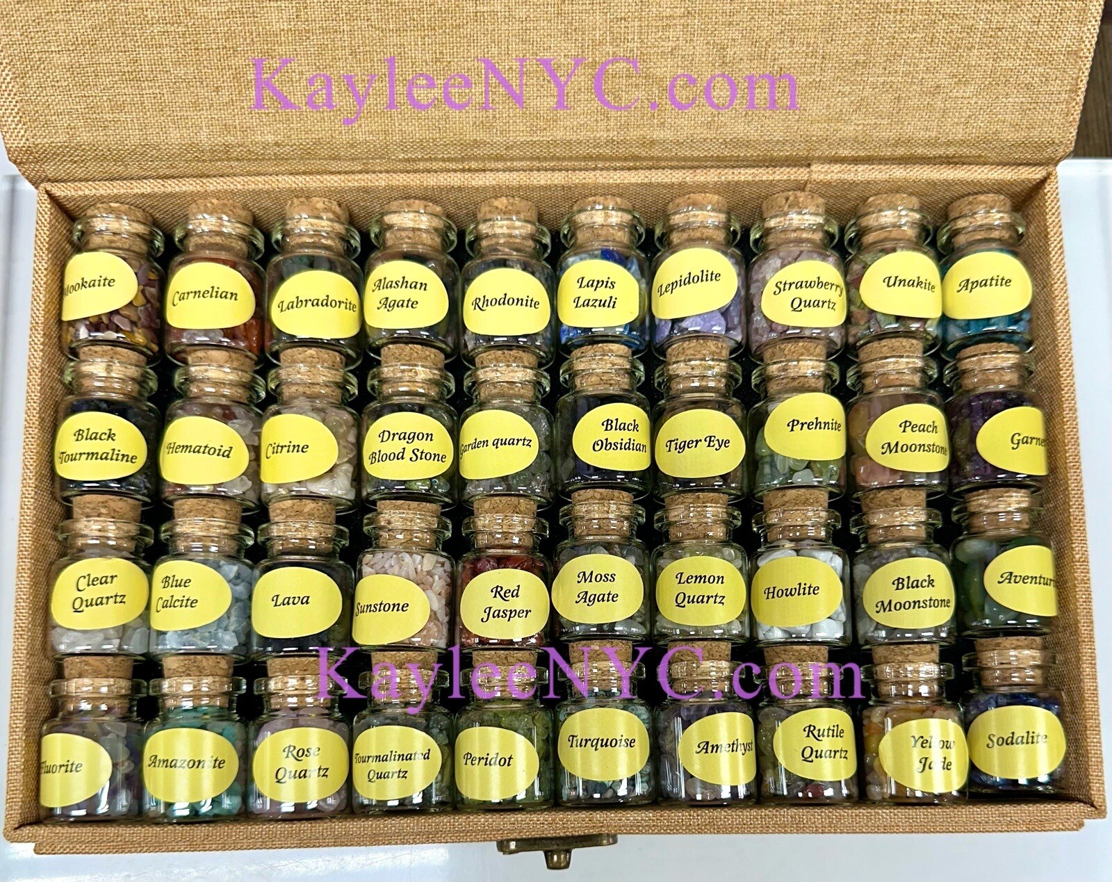 Wholesale Lot 3 Cases Natural Mini Bottles Chip Crystal Set Healing Energy