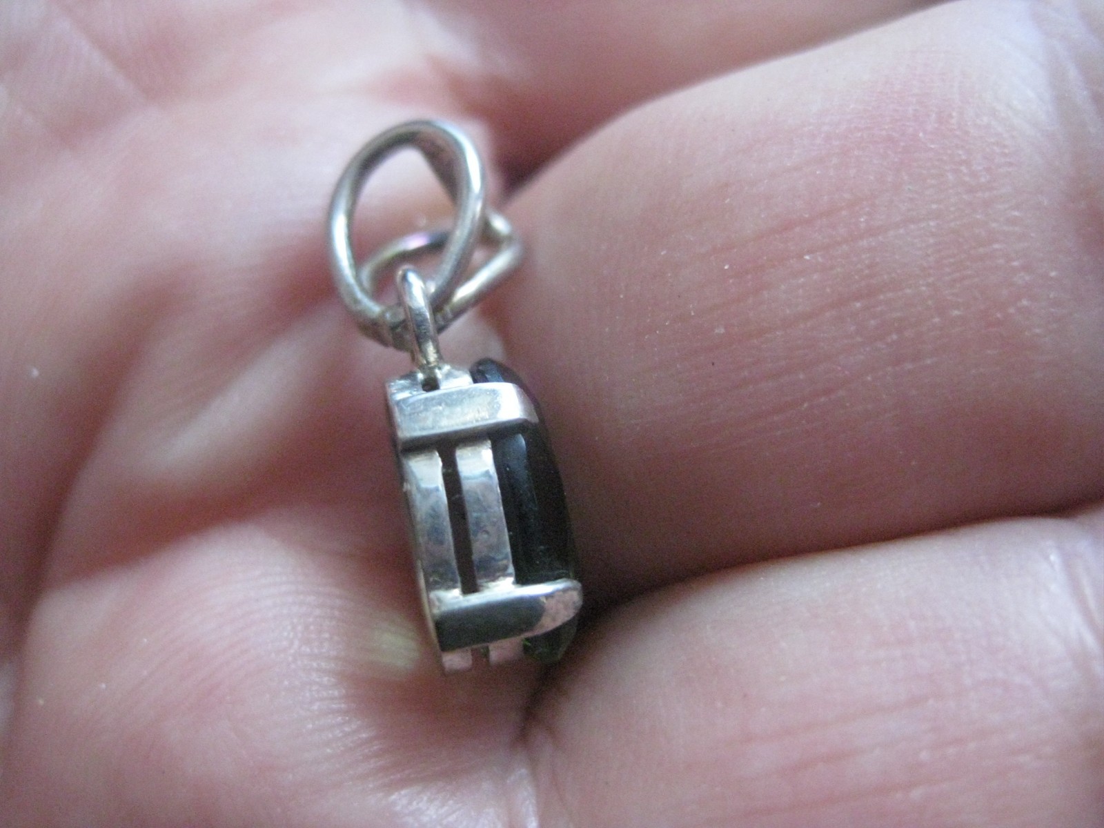 Moldavite faceted pendant Nova Hospode,tektite genuine, Czechia impact glass