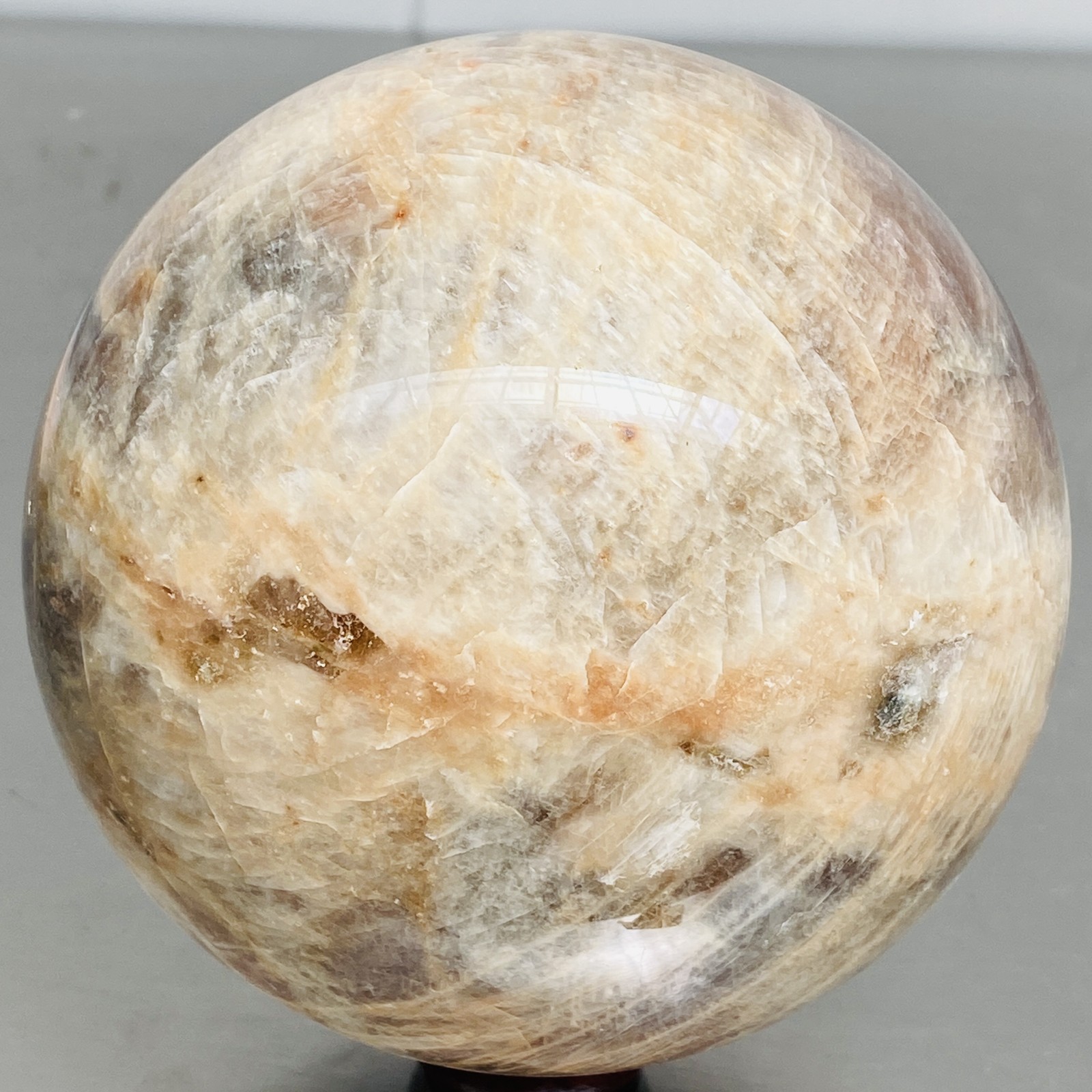 Natural Gray moonstone sphere quartz Crystal ball Healing 2840G (6.26LB)