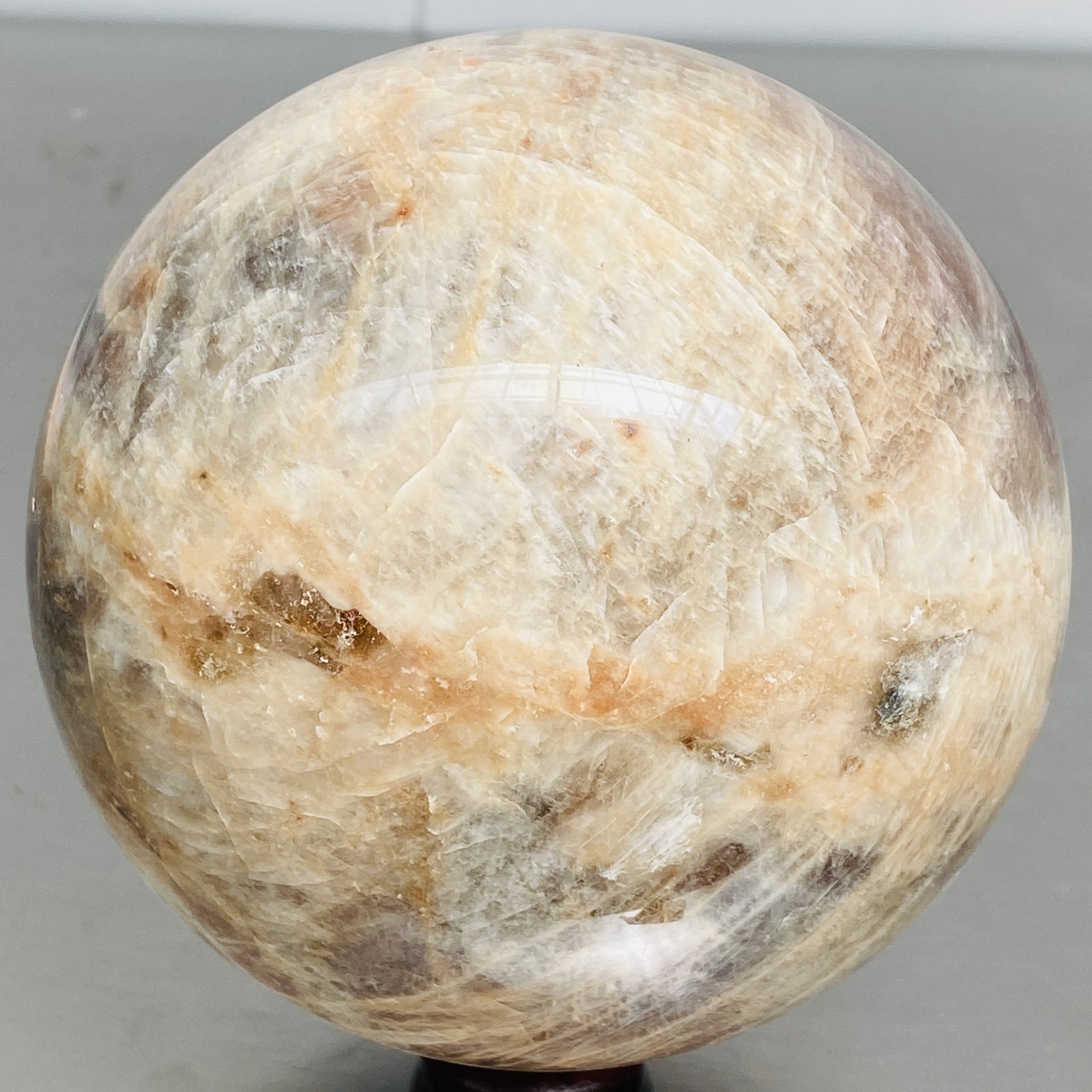 Natural Gray moonstone sphere quartz Crystal ball Healing 2840G (6.26LB)