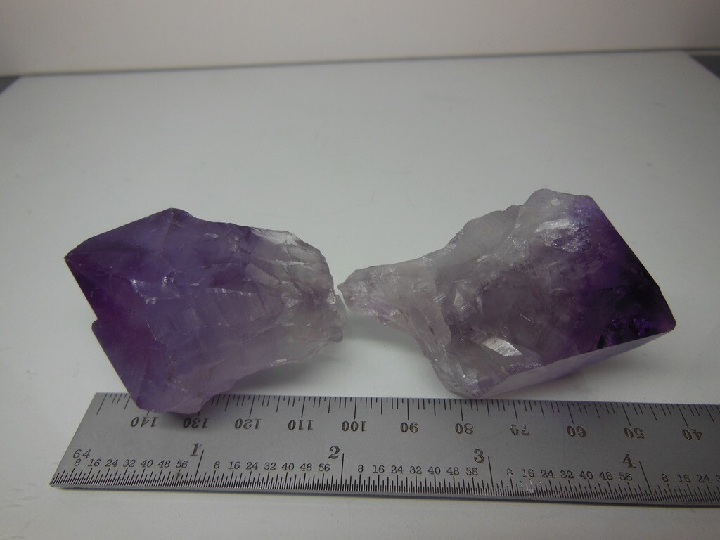 Large Amethyst Points / 2 inch / 4.4 ounces total / The two shown / Details