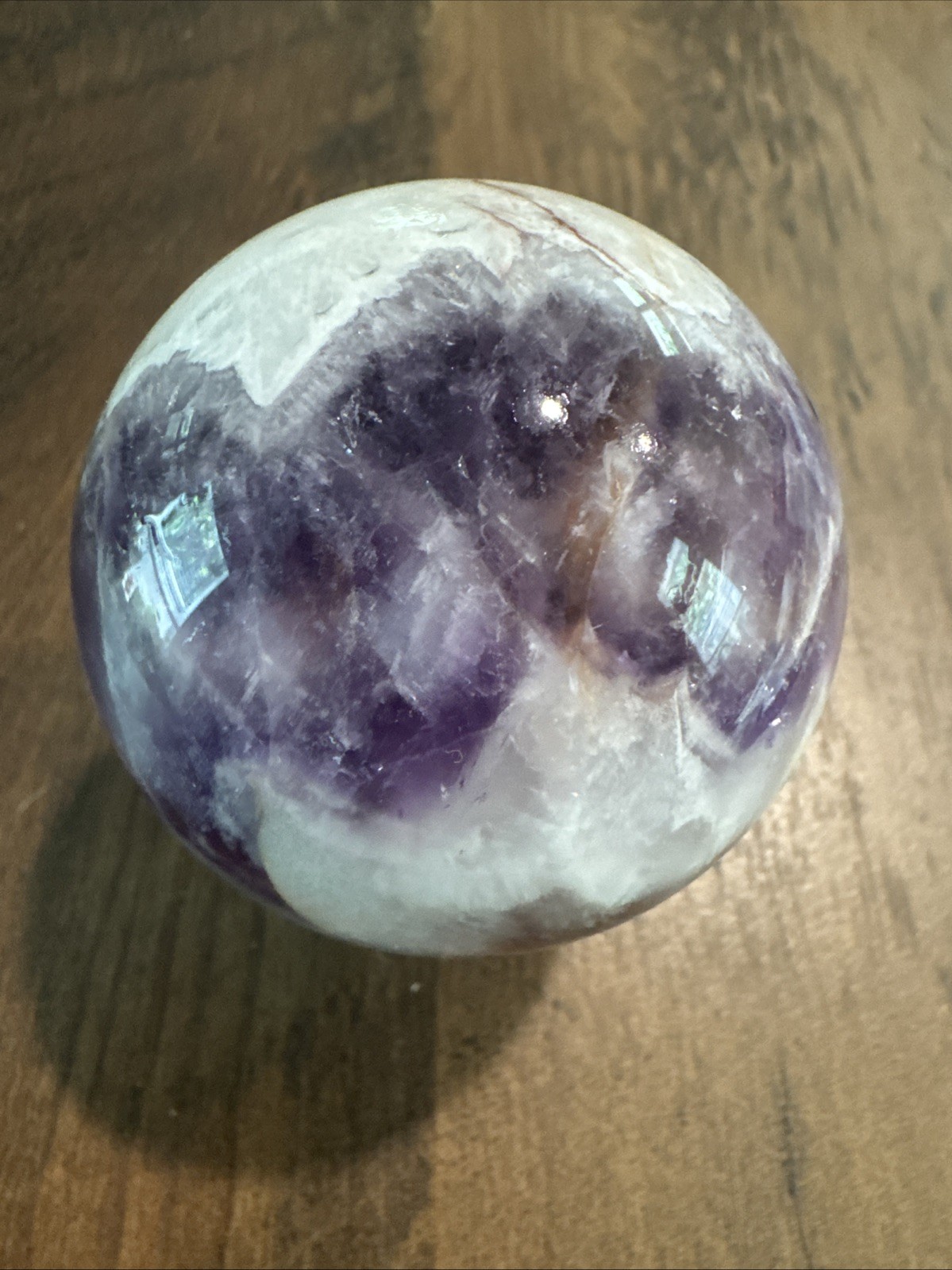 Dream Amethyst Crystal Sphere 353 Grams 2.5”