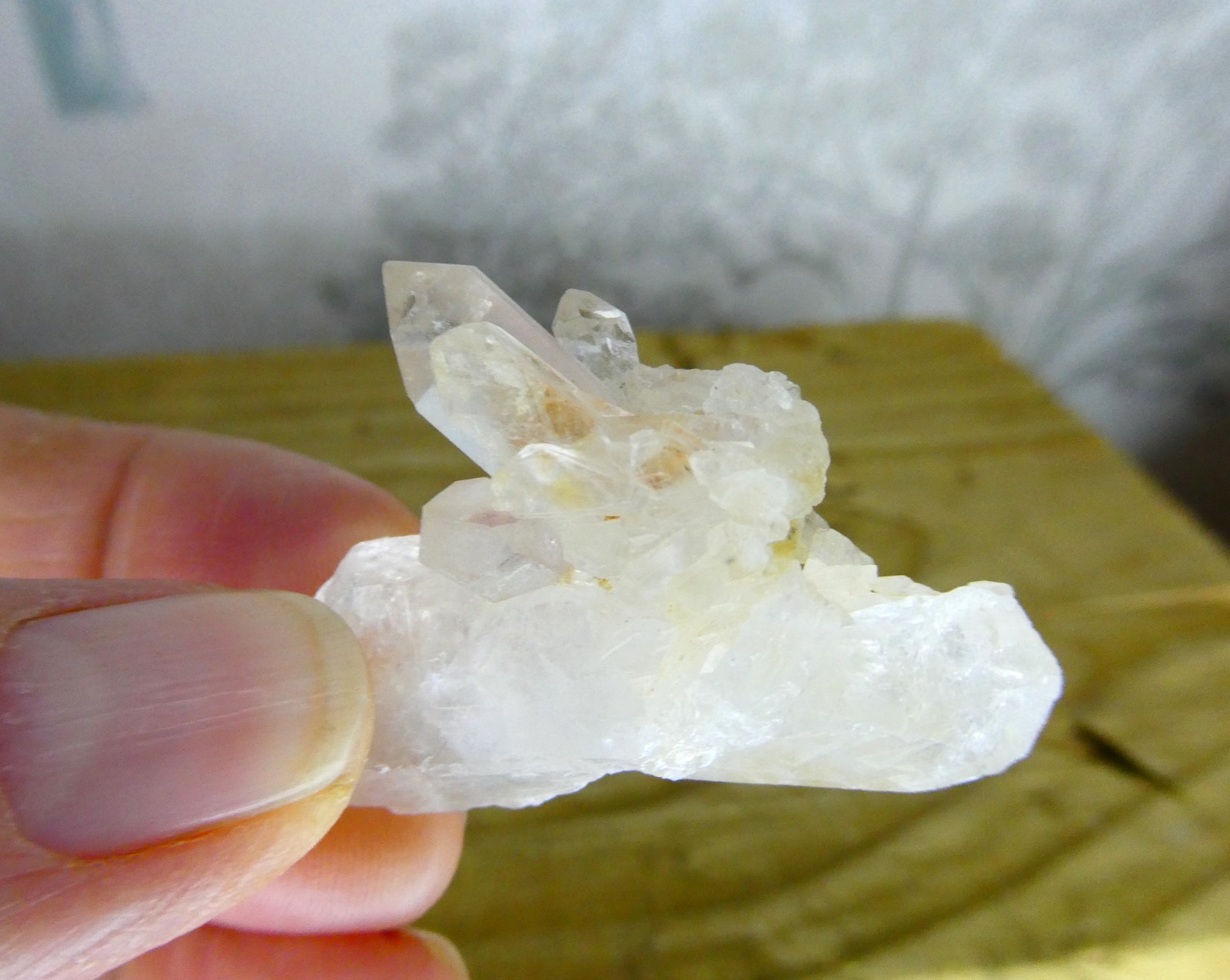 Set Of 2 Quartz Crystal Mini Multi Point Clusters Approx 38mm – 40mm Brazil